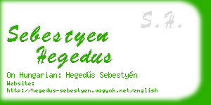 sebestyen hegedus business card